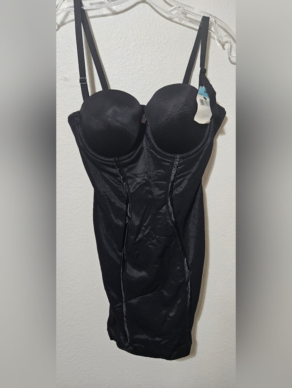 Black Shapewear Slip Dress with Underwire Support